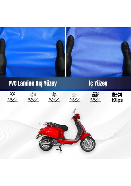 Stmax Tempo 50 Motosiklet Brandası Su Geçirmez Branda Mavi Branda Motor Branda