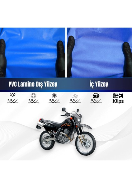 Suzukı DR650 Se Motosiklet Brandası Su Geçirmez Branda Mavi Branda Motor Branda