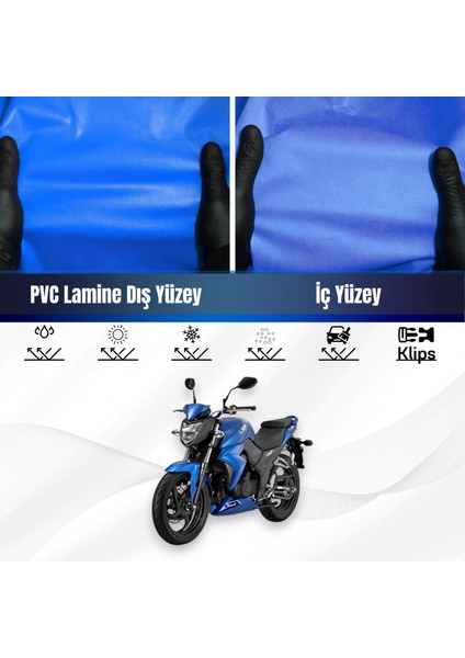 Sym Wolf Sb 250 Nı Motosiklet Brandası Su Geçirmez Branda Mavi Branda Motor Branda
