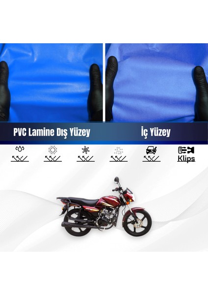 Stmax Rota 100 Motosiklet Brandası Su Geçirmez Branda Mavi Branda Motor Branda