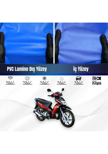Tvs Neo X3I Motosiklet Brandası Su Geçirmez Branda Mavi Branda Motor Branda