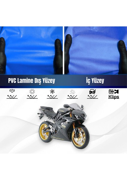 Trıumph Daytona 675 Motosiklet Brandası Su Geçirmez Branda Mavi Branda Motor Branda