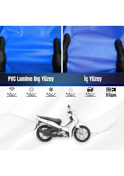 Yamaha Crypton Motosiklet Brandası Su Geçirmez Branda Mavi Branda Motor Branda