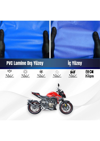 Voge 300 R Motosiklet Brandası Su Geçirmez Branda Mavi Branda Motor Branda