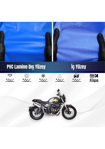 Voge 525 Acx Motosiklet Brandası Su Geçirmez Branda Mavi Branda Motor Branda