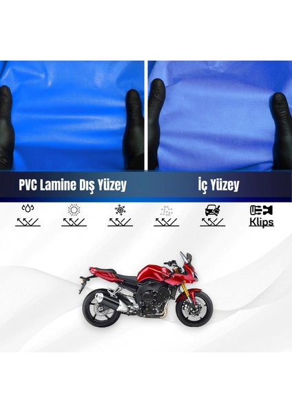 Yamaha Fz1 Fazer Motosiklet Brandası Su Geçirmez Branda Mavi Branda Motor Branda