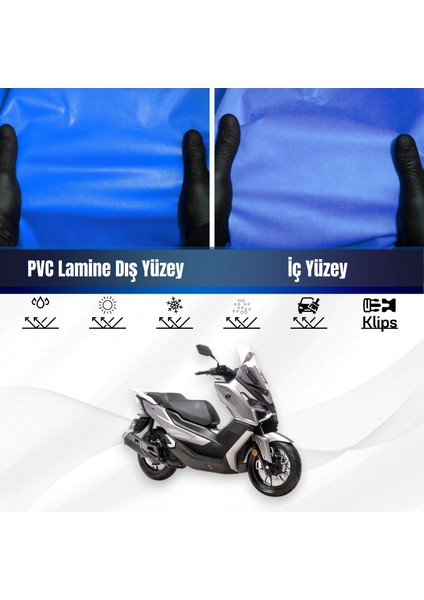 Voge Sr1 Motosiklet Brandası Su Geçirmez Branda Mavi Branda Motor Branda