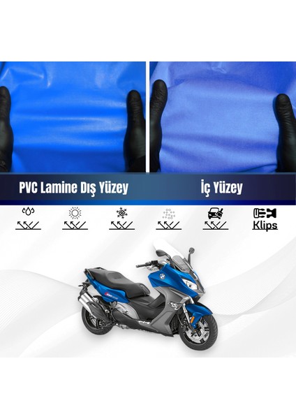 Bmw C 650 Sport Motosiklet Brandası Su Geçirmez Branda Mavi Branda Motor Branda