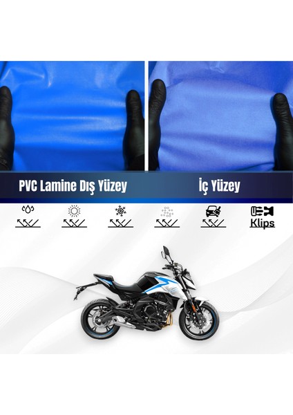 Cf Moto 400 Nk Motosiklet Brandası Su Geçirmez Branda Mavi Branda Motor Branda