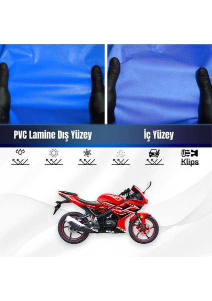 Falcon Breeze 125 Motosiklet Brandası Su Geçirmez Branda Mavi Branda Motor Branda
