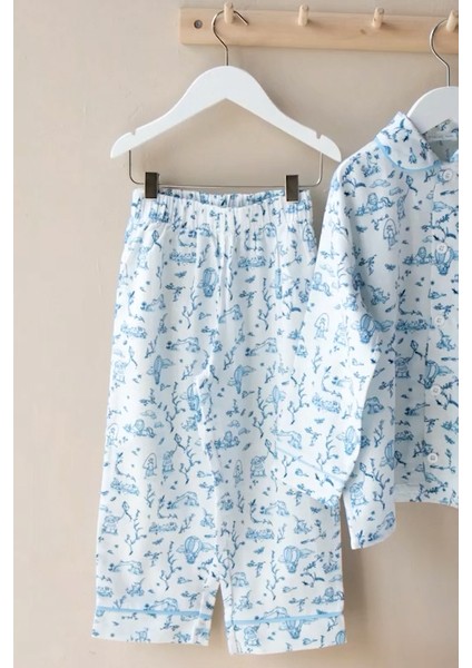 Pijama Takımı - Toile De Jouy / Mavi modelleri