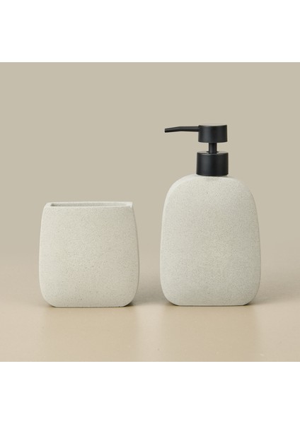 Bath Mithra 2'li Banyo Sıvı Sabunluk Seti - Gri