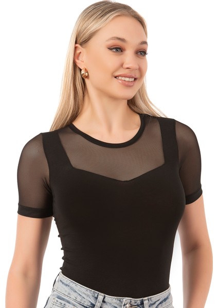 Özkan 26830 Kadın Pamuklu Tül Detaylı Kancalı Çıtçıtlı Body modelleri