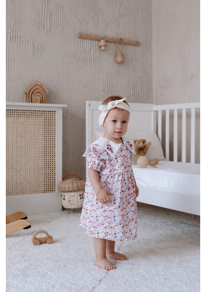 Kız Bebek Elbisesi - Minik Çiçekler / Kırmızı modelleri