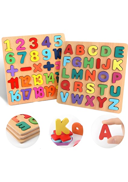 Çocuklar Için Ahşap Bulmacalar Alfabe Şekil Sayı Bulmaca Tahtası Eşleştirme Oyunu Eğitici Montessori Oyuncakları Çocuk Bebek 2 3 4 Yaş (Yurt Dışından) fiyatları