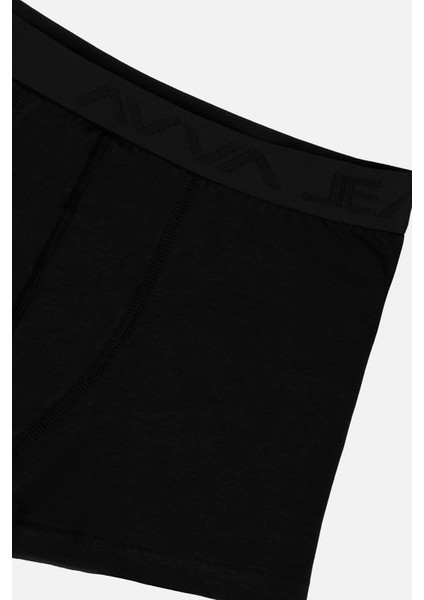 Erkek Lacivert-Siyah Düz 2'li Esnek Pamuklu Kutulu Boxer E009500
