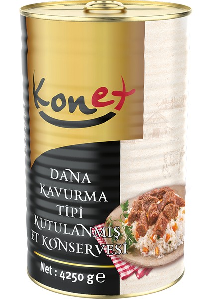 Dana Kavurma Tipi Kutulanmış Et Konservesi 4250G - Pratik ve Lezzetli Hazır Yemek