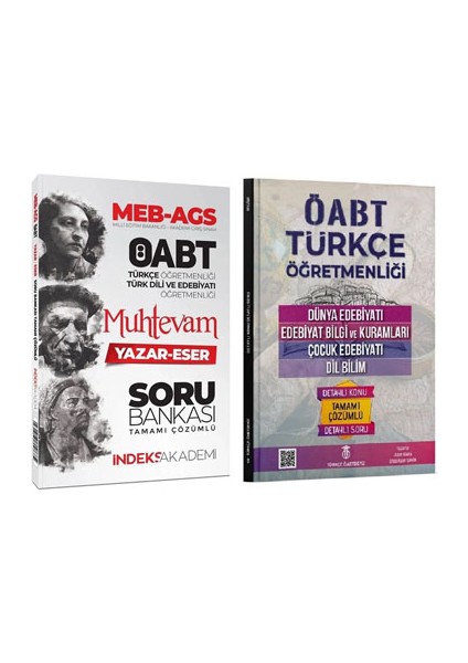 2025 ÖABT MEB-AGS Türkçe Dünya Edebiyatı - Çocuk Edebiyatı - Dil Bilim - Muhtevam Yazar Eser Soru Bankası 2’li Set