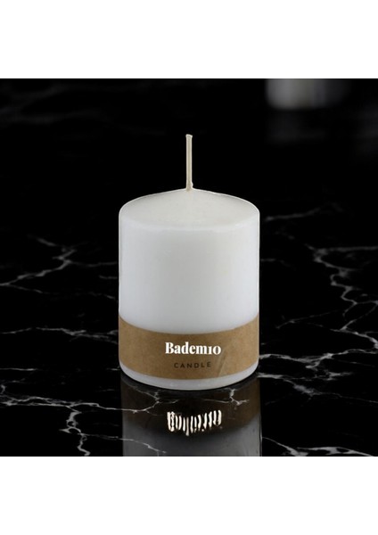Baton Mum Beyaz Silindir Dekoratif Mumu Kandil Fitilli Mumlar Şamdan Kokusuz 6 x 8 cm fırsatları