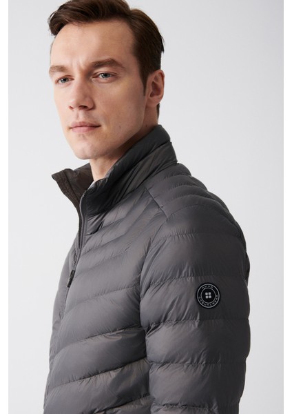 Erkek Antrasit Şişme Unisex Mont Kaz Tüyü Su Itici Rüzgar Geçirmez Comfort Fit B006020 fiyatları