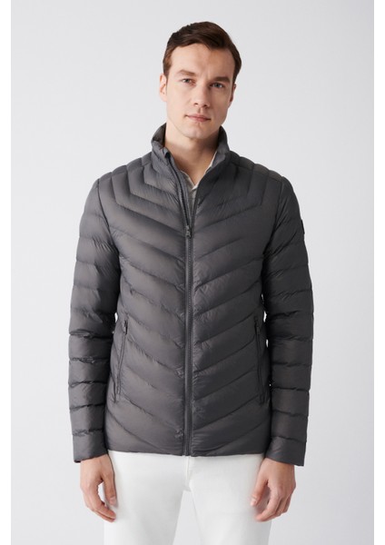 Erkek Antrasit Şişme Unisex Mont Kaz Tüyü Su Itici Rüzgar Geçirmez Comfort Fit B006020 modelleri