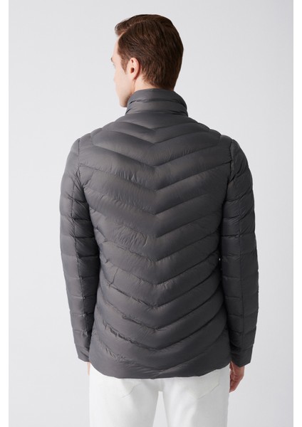 Erkek Antrasit Şişme Unisex Mont Kaz Tüyü Su Itici Rüzgar Geçirmez Comfort Fit B006020 fırsatları