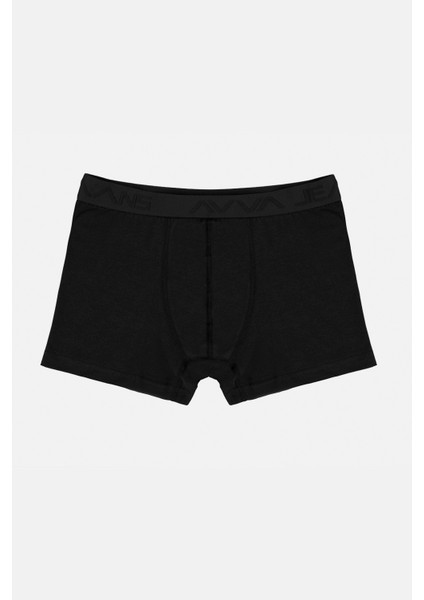 Erkek Lacivert-siyah Düz 2'li Esnek Pamuklu Kutulu Boxer B009500