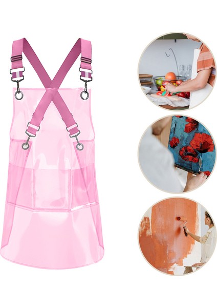 Pembe Kurdele Stili Özel Logo Renkli Şeffaf Su Geçirmez Roman Ev Aksesuarları Su Geçirmez Berber Mutfak Kuaför Kullan Atımlık Erkek Kadın Önlük (Yurt Dışından) fiyatları