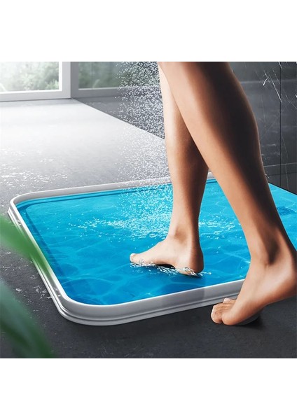 Beyaz Stil 60CM 200CM Silikon Duş Barajı Su Durdurucu Tutma Sızdırmazlık Şeridi Kuru ve Islak Ayırma Engelleyici Banyo Mutfak Için Taşkın Bariyeri (Yurt Dışından)