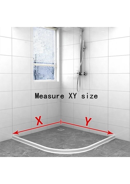 Beyaz Stil 60CM 200CM Silikon Duş Barajı Su Durdurucu Tutma Sızdırmazlık Şeridi Kuru ve Islak Ayırma Engelleyici Banyo Mutfak Için Taşkın Bariyeri (Yurt Dışından)