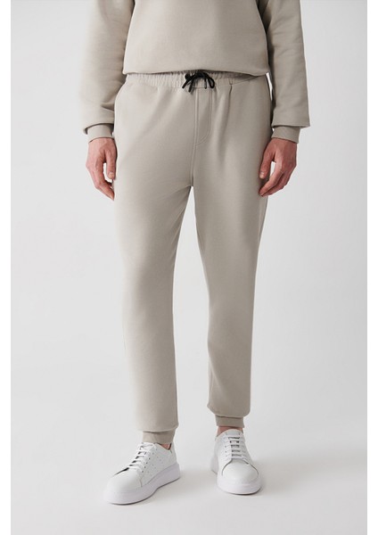 Erkek Taş Eşofman Altı Beli Bağcıklı 3 Iplik Şardonsuz Parçalı Regular Fit A32y3456 fiyatları