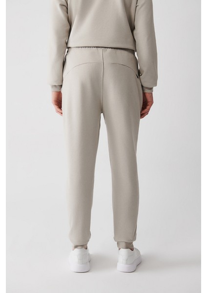 Erkek Taş Eşofman Altı Beli Bağcıklı 3 Iplik Şardonsuz Parçalı Regular Fit A32y3456 fırsatları