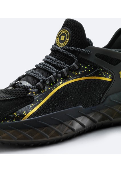 Erkek Siyah Esnek Taban Sneaker Ayakkabı A32y8004
