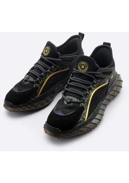 Erkek Siyah Esnek Taban Sneaker Ayakkabı A32y8004