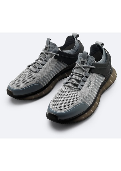 Erkek Gri Esnek Taban Sneaker Ayakkabı A32y8002 modelleri