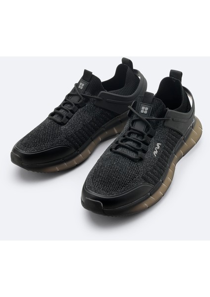 Erkek Siyah Esnek Taban Sneaker Ayakkabı A32y8002