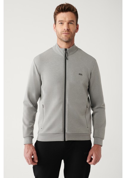 Erkek Gri Sweatshirt Soft Touch Dik Yaka Regular Fit A32y1203 modelleri