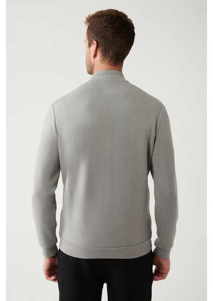 Erkek Gri Sweatshirt Soft Touch Dik Yaka Regular Fit A32y1203 fırsatları