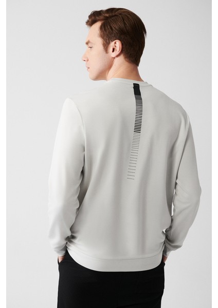 Erkek Gri Interlok Kumaş Bisiklet Yaka Sweatshirt A31y1201 fırsatları
