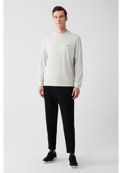 Erkek Gri Interlok Kumaş Bisiklet Yaka Sweatshirt A31y1201 indirimleri