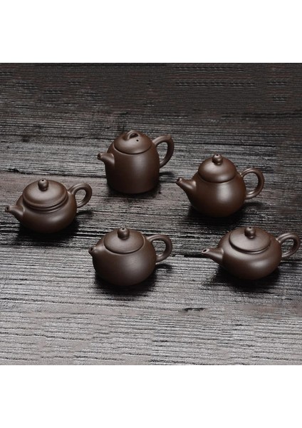 N Tarzı Mor Kil Çay Pet Mini Parmak Demlik Çay Pet Küçük Cep Çay Seti Süsler Çay Aksesuarları Çay Masa Dekorasyon Su Isıtıcısı (Yurt Dışından)