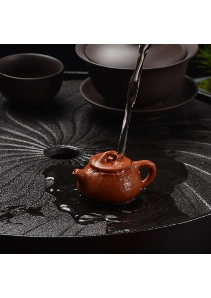 N Tarzı Mor Kil Çay Pet Mini Parmak Demlik Çay Pet Küçük Cep Çay Seti Süsler Çay Aksesuarları Çay Masa Dekorasyon Su Isıtıcısı (Yurt Dışından)