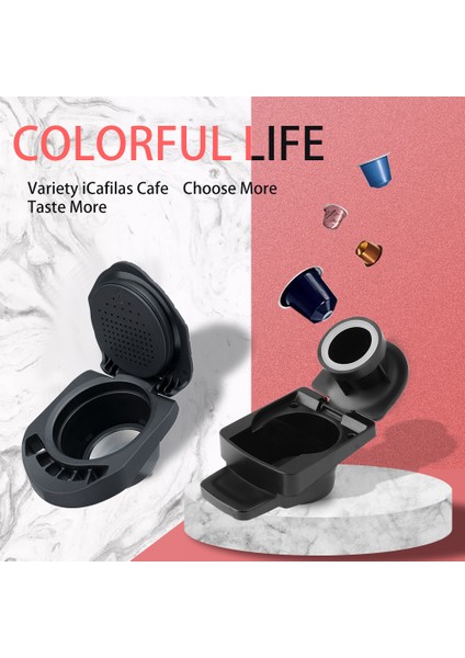 Kapsül Tarzı Icafilas Kapsül Adaptörü Orijinal Kapsüller Tutucuya Dönüştürme Dolce Gusto Krema Makinesi ile Uyumlu Yeniden Kullanılabilir Cof Ware Pod (Yurt Dışından)