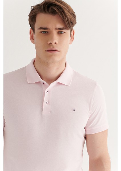Erkek Açık Pembe Polo Yaka T-shirt %100 Pamuk Serin Tutan Regular Fit E001004 modelleri