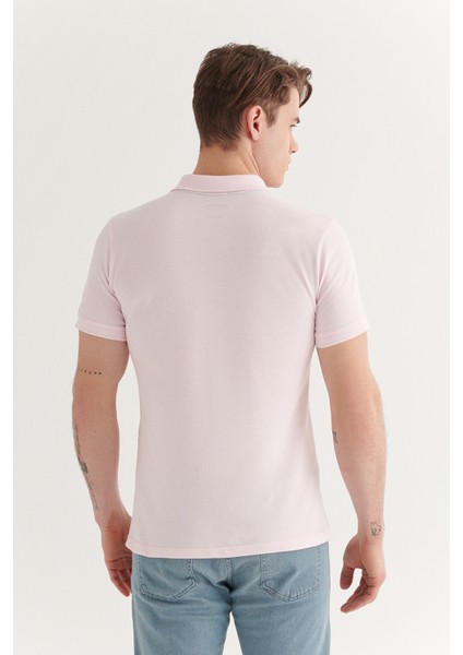 Erkek Açık Pembe Polo Yaka T-shirt %100 Pamuk Serin Tutan Regular Fit E001004 fırsatları