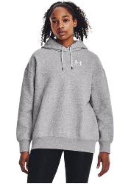 Kadın UA Essential Fleece Oversized Kapüşonlu Üst 1379495-012