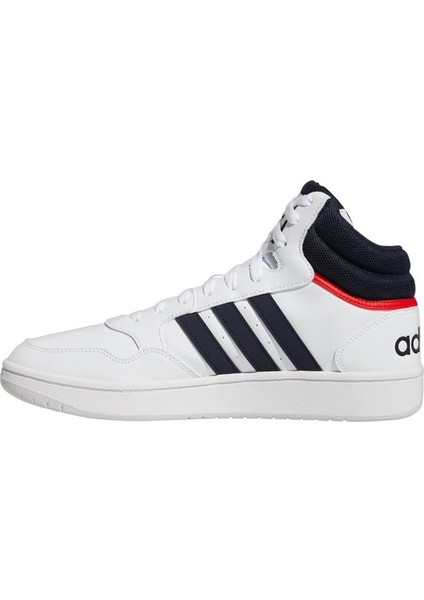 ADİDAS HOOPS 3.0 MID GY5543 Unisex FTWWHT/LEGINK/VIVRED Basketbol Ayakkabısı
