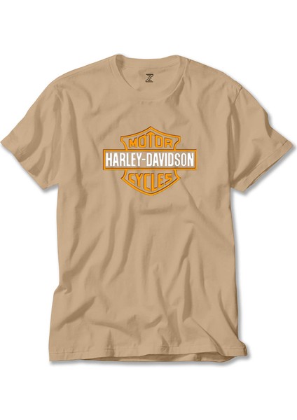 Harley Davidson Cycles Logo Krem Tişört