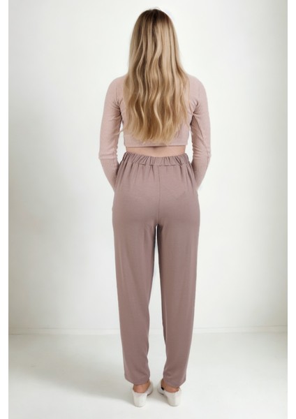 Önü Düğmeli Fermuarlı Modal Kumaş Pantolon indirimleri
