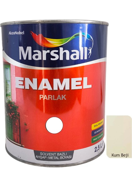 Enamel Sentetik Parlak Yağlı Boya 2.5 Lt Kum Beji
